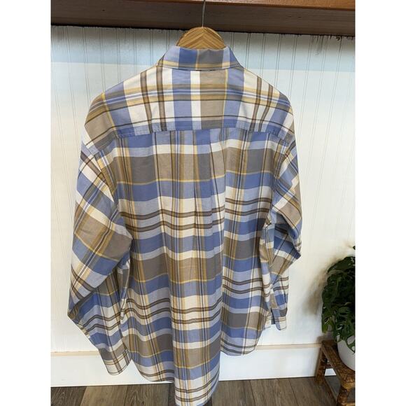 Cinch Other - Cinch Shirt Mens Large Blue Plaid Button Up Long Sleeve Western‎ Cowboy